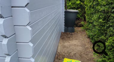 Gartenlaube Schleifen und Streichen